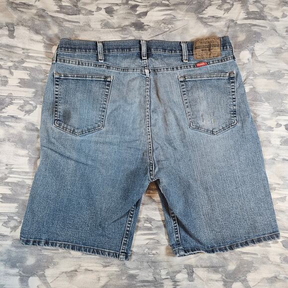 4 Wrangler Denim Shorts Halloween Costume Distressed Destroyed Thrashed Men's 38 - Picture 9 of 12